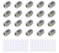 Lot de 20 Mini-Lampes LED, Lampes LED Miniatures sans Fil avec Piles et 100 Points Adhésifs, Éclairage Miniature MICRODERMABRASION