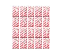 NOVAGO - Lot de 20 mini petits pochettes/Boites à cadeau en carton avec les motifs rayures (Bleu) G