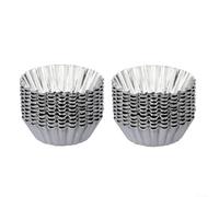 Lot de 20 moules à tarte en aluminium conducteur de chaleur pour cupcakes, muffins, tartes, cookies, pudding, chocolats et pâtisseries (6,3 x 1,2 cm)
