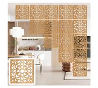 Lot de 20 panneaux de séparation de pièce en bois et plastique, 29 cm x 29 cm, fixations polyvalentes pour séparation de l'espace de la maison et du bureau, design durable et élégant