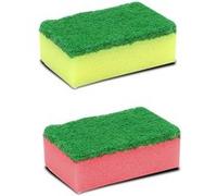 Lot de 20 paquet de 10 éponge abrasive avec grattoir, tampons à récurer, ultra absorbante, récureur ,laveur, vadrouille à vaisselle, anti-rayures nettoyant, traitement antibactérien, éponge en fibre a