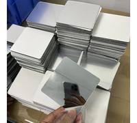 Lot de 20 petits miroirs autocollants carrés en acrylique - 5,1 x 5,1 cm - Petits miroirs muraux argentés - Mini miroirs muraux décoratifs - Décoration d'intérieur