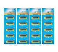 Lot de 20 Piles Alcaline 12V type 27A, compatibles A27/A27BP/A27S/AG27/GP27/GP27A/L828/MN27/R27A - Visiodirect -