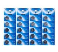 Lot de 20 Piles bouton plates lithium 3V type CR2016 compatibles DL2016B/BR2016-1W/CR2016-1W/KCR2016/L10/LM2016/LF - Visiodirect G