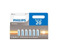 Philips LOT DE 20 PILES AA ALCALINES AA 1,5V (LR06)