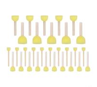 Lot de 20 pinceaux éponge ronds avec manche en bois pour travaux manuels, peinture, pochoirs, sans bavures (30 pièces)