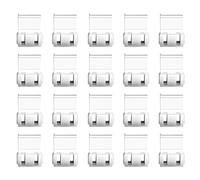 Lot de 20 pinces à documents en plastique transparent réglables pour l'école, le bureau, l'organisation du papier
