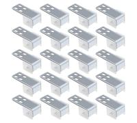 Lot de 20 pinces à ressort pour meubles rembourrés - 4 trous - En zig-zag - Accessoires de réparation pour la plupart des canapés avec ressorts