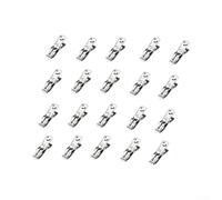 Lot de 20 pinces de filet de jardin en acier inoxydable avec forte prise en main à ressort, attaches de support en métal pour cages à tomates, filets d'oiseaux, cadres et organisation de la maison