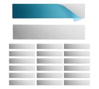 Lot de 20 plaques métalliques autocollantes rectangulaires en acier - Fixation magnétique en aluminium - Pour porte de cuisine - Adhésif puissant - Facile à installer