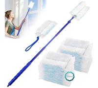 Lot de 20 plumeaux à poussière Swiffer - Kit de démarrage télescopique - Avec tige télescopique - Long manche télescopique - Pour poils d'animaux - Contre la poussière et la saleté