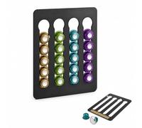 Lot de 20 porte-capsules,En acier inoxydable - 25 x 20 cm - Peut être fixé sur les placards de cuisine et les coins inclinés (autocollant)