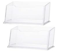 Lot De 20 Porte-Cartes De Visite En Acrylique Transparent Pour Bureau, Réunions Et Événements ¿ Étui Pour Carte D'identité Durable Et Compact
