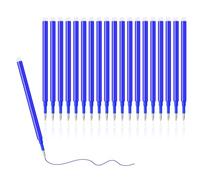 Lot de 20 Recharges Bleus Effaçables 0,7 mm, Recharge pour Stylo Gel Effaçable, Compatibles avec Pilot FriXionBall&Clicker et Eberhard Faber