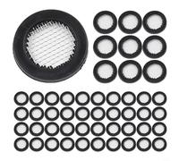 Lot de 20 rondelles en caoutchouc avec filtre en maille 40 en acier inoxydable pour pommeau de douche, robinet et tube pour minimiser le risque d'encrassement (50 pièces)