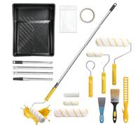Lot de 20 rouleaux de peinture, bac à peinture et rouleau | Rouleau de peinture de 23 cm de long, petit rouleau de peinture de 11 cm, rallonge pour peinture de plafond