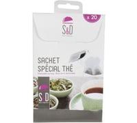 Lot de 20 Sachets à Thé Jetables "Chai" 10cm Blanc Blanc G