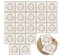 Lot de 20 serviettes de cocktail à double épaisseur, douces et absorbantes pour Noël, déjeuner, dîner, maison - Couronne de baies
