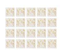 Lot de 20 serviettes de table de fête arabe décorées avec des accents dorés scintillants, fournitures de fête pour les rassemblements, décors du Moyen-Orient