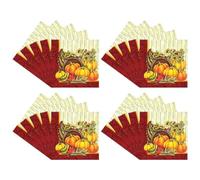 Lot de 20 serviettes de table décoratives absorbantes en forme de citrouille et de tournesol - Pour fête de mariage, cuisine, salle à manger