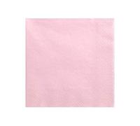 Lot de 20 serviettes en papier, 33 x 33 cm, 3 couches, pour anniversaire, mariage et fête, rose clair, 33 x 33 cm, rose clair