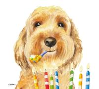 Lot de 20 serviettes en papier avec motif de chien pour fêter l'anniversaire de votre enfant Idéal également pour le découpage et la technique des serviettes 33 x 33 cm