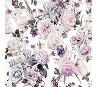 Lot de 20 serviettes en papier avec motif floral, jardin et nature - Style vintage - Décoration de table - Convient également pour le découpage et la technique des serviettes - 33 x 33 cm