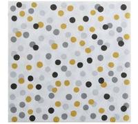 Lot de 20 Serviettes en Papier Confettis 33x33cm Multicolore