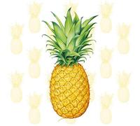 Lot de 20 serviettes en papier - Motif ananas tropicaux - 33 x 33 cm