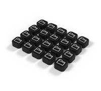 Lot de 20 Tags NFC Dossier Noir imprimés en 3D - Badge NFC décoratif pour bureau et télétravail, raccourci smartphone pour ouvrir un dossier précis dans votre cloud, aimanté et adhésif