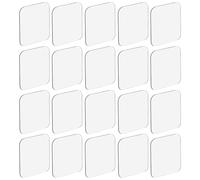 Lot De 20 Tampons Adhésifs Double Face, Autocollants Muraux Carrés Transparents En Acrylique, Film Adhésif Solide, Adaptés Aux Crochets, Fournitures Ménagères Quotidiennes (60 X 60 X 0,8 Mm)