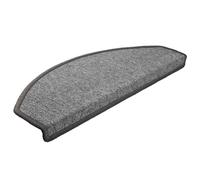 Lot de 20 tapis d'escalier antidérapants - Gris foncé - 65 x 24 x 4 cm - 100 % polypropylène tufté - Insonorisants - Lavables et pliables - Avec ruban adhésif double face - Pour escaliers en bois