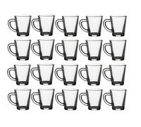 Lot de 20 tasses espresso 7cl en verre transparent