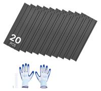 Lot de 20 tôles trapézoïdales SucceBuy, 1080 x 426 mm, tôles de toiture en acier galvanisé laqué, tôles profilées résistantes aux intempéries avec rainures d'évacuation, tôles ondulées robustes pour t