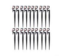Lot de 20 vaporisateurs rotatifs pour conduites d'égouttement à 360 degrés Uniforme Atomisé Couvertures d'arrosage jusqu'à 4,5 mètres Plastique Noir Rouge Réglable pour