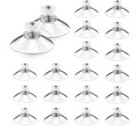 Lot de 20 ventouses filetées Ø40 mm tige M5 transparentes - fixation sans perçage