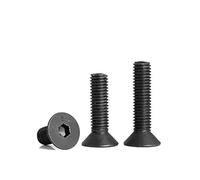 Lot de 20 vis à tête fraisée à tête fraisée pour machine à six pans creux, à tête plate Allen - M6 x 50 mm
