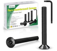 Lot de 20 vis à tête fraisée M5 x 35 mm, en acier inoxydable Bolatus 304, avec clé Torx et boîte conformes à la norme ISO 14581, pour machines et appareils, installations extérieures, meubles, bois