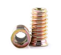 Lot de 20 vis à tête hexagonale creuse, écrous filetés en acier au carbone pour meubles (M8 x 25 mm)