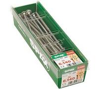 Lot de 20 vis acier tête fraisée bombée torx SPAX, Diam.6 mm x L.140 mm G