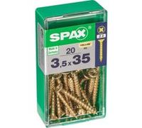Lot de 20 vis acier tête fraisée pozidriv SPAX, Diam.3.5 mm x L.35 mm G