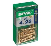 Lot de 20 vis acier tête fraisée pozidriv SPAX, Diam.4 mm x L.25 mm G