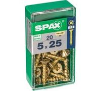 Lot de 20 vis acier tête fraisée pozidriv SPAX, Diam.5 mm x L.25 mm G