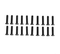 Lot de 20 vis de fixation à filetage M5 M6 22 mm 25 mm, pour adaptateur de mandrin de perceuse en alliage d'acier de qualité 10, noir (M5 x 22 mm)