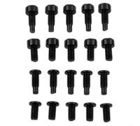 Lot de 20 vis de sécurité pour sonnette Ring Doorbell T5 T16 pour boulons antivol Torx pour sonnette vidéo Pro 2 Fixation murale Crochet de plafond Noir