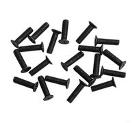 Lot de 20 vis filetées M5 pour M6 à gauche pour adaptateur de mandrin Noir | M5 pour M6 x 22 25 mm Vis adaptateur en alliage d'acier à gauche Fixation filetage inversé 22 mm 25 mm