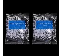 Lot de 200 clips croisés blancs pour système de nivellement de carrelage et mur avec options d'écart de 1 mm à 3 mm pour projets d'installation de carreaux de céramique et de porcelaine (1,5 mm)