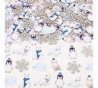 Lot de 200 confettis d'hiver en forme d'animaux polaires arctiques, décoration de table pour garçons et filles, impression double face, confettis d'animaux polaires pour fête prénatale, anniversaire,