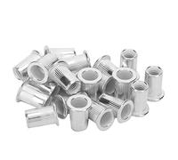 Lot de 200 Écrous à Rivets Aveugles M6 en Aluminium, Écrous à Sertir pour Applications Industrielles et Électromécaniques