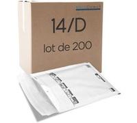 Lot de 200 enveloppe à bulles pour expedition D/4 20 x 27,5cm dimensions interieur 180 x 265 mm blanche pochettes matelassées Blanc